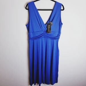 NWT HiQueen sleeveless ruched vneck dress XL